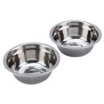 thumbnail image 4 of Double gamelle en acier inoxydable pour chien et chat, mangeoire, support pour eau et nourriture, 4 of 4