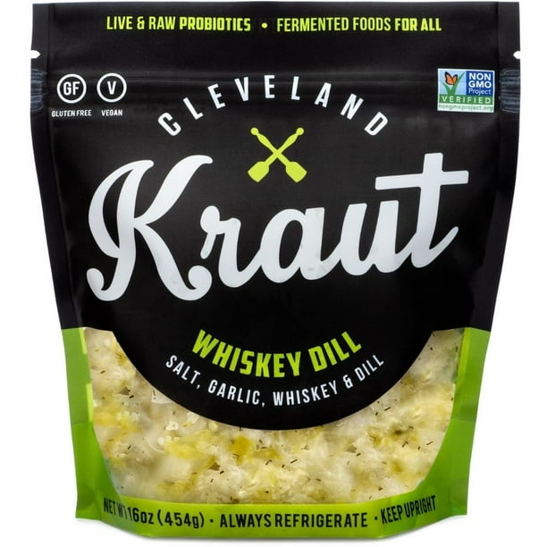 Cleveland Kraut Whiskey Dill Sauerkraut, 16 Ounce 6 per case