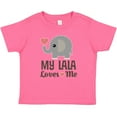 thumbnail image 3 of Inktastic My Lala Loves Me Grandkids Elephant Boys or Girls Baby T-Shirt, 3 of 5