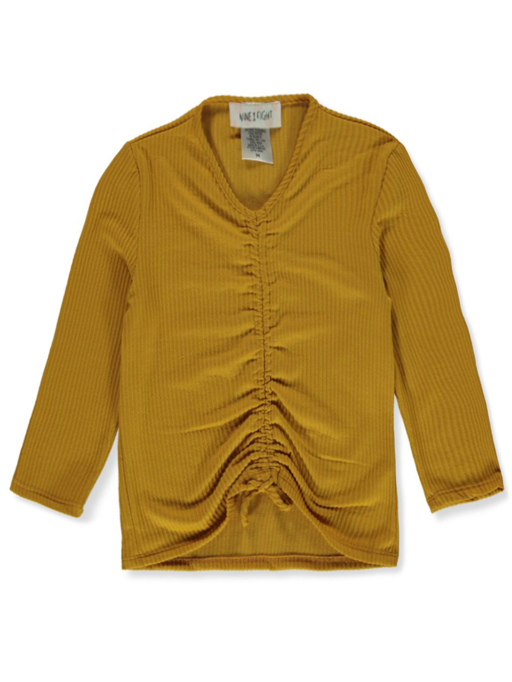 Nine1Eight Girls' Cinched L/S top mustard, 16 (Big Girls)