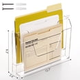 thumbnail image 3 of Organizador de archivos DINGHUO para colgar en la pared, acrílico, 2 niveles, transparente, 3 of 7