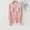 Pink, variant on Womens Ribbed Round Neck Nursing Tops Button Down Long Sleeve Maternity Pullover Lounge Pregnancy Shirts