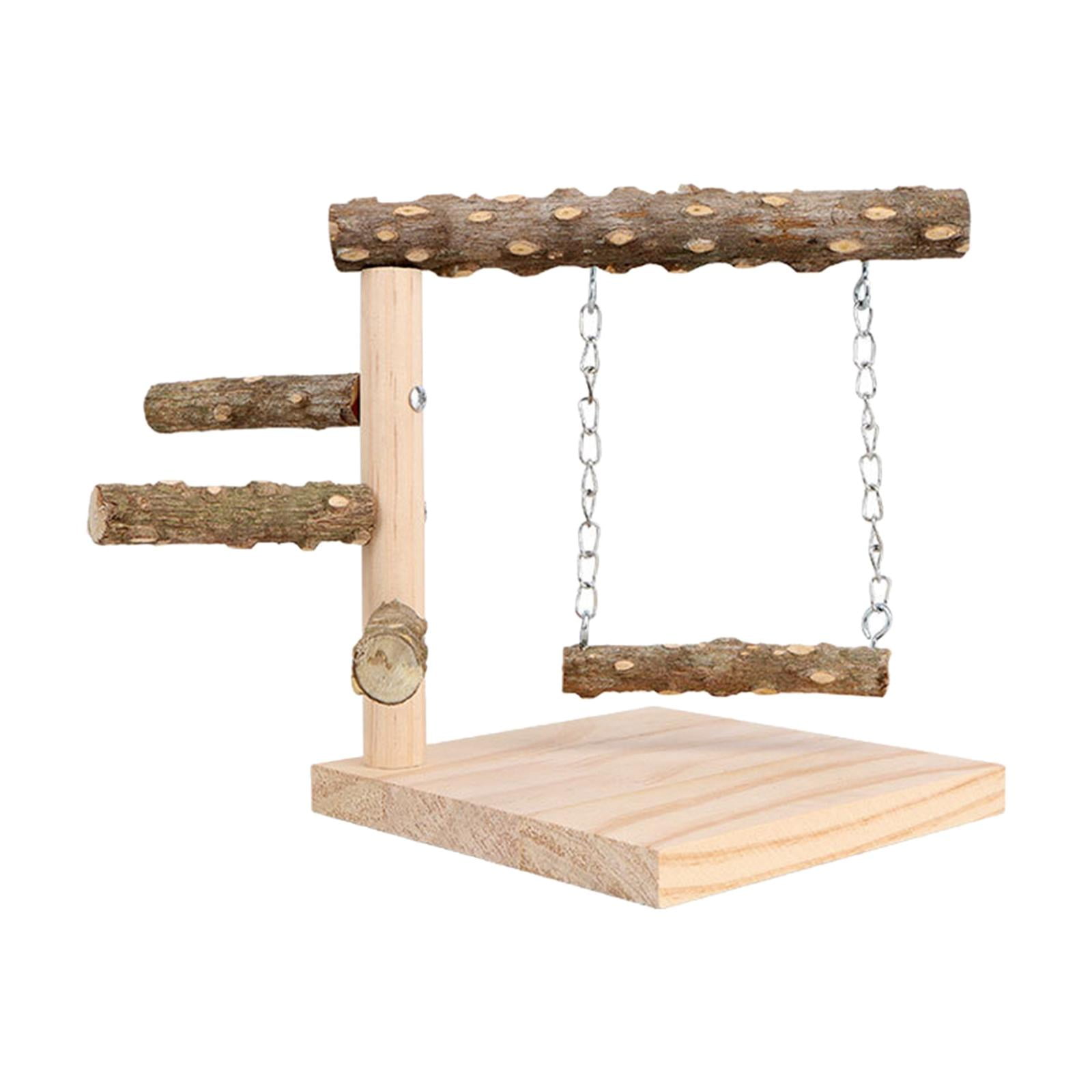 Bvdfgk Parrot Playsand Bird Playground Parakeet Boredom Breaker Wooden Picchas Bird Toy Branch Wood