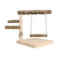 thumbnail image 4 of kusrkot Parrot Playstand Desktop Bird Stand Platform Chewing Playground Cockatiel Parrot Branch Wood, 4 of 9