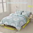 thumbnail image 1 of Juego de funda de edredón con patrón geométrico de 2/3 piezas, juego de cama de poliéster lavable suave y cómodo, para dormitorio, habitación de invitados (1 * funda de edredón + 1/2 * funda de almoha, 1 of 4