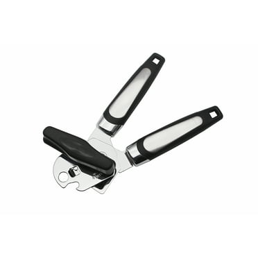 Mirdinner Can Opener Manual, Handheld Stainless Steel Can Opener with Big Effort-Saving Knob, anti-slip Handle, Sharp Blade Smooth Edge, Can Openers with Multifunctional Bottle Opener