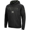 thumbnail image 2 of Men's Colosseum Black Nebraska Huskers OHT Military Appreciation Camo Pullover Hoodie, 2 of 4