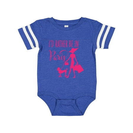 

Inktastic I d Rather Be in Paris- shopping and travel in pink Gift Baby Girl Bodysuit