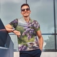 thumbnail image 4 of Balery Lilacs Teapot Scenic Painting Camisa Polo de Hombre con Estampado, de Manga Corta y Tejido Medio, Camisa Tipo Golf Polo-Small, 4 of 6