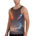 thumbnail image 2 of KLL Red And Blue Fire Dragon D Print Men's Muscle Gym Workout Stringer Tank Tops Bodybuilding Fitness T-Shirts Tank Tops Men-X-Large, 2 of 7