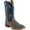 Suede Grey/Dark Blue Leather, variant on Old West Men's 9 Inch Broad Square Toe Cowboy Boots