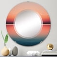 thumbnail image 2 of DESIGN ART Designart 'Minimalistic Sunset During The Full Moon IV' Printed Coastal Boat Wall Mirror 32in.x32in., 2 of 5