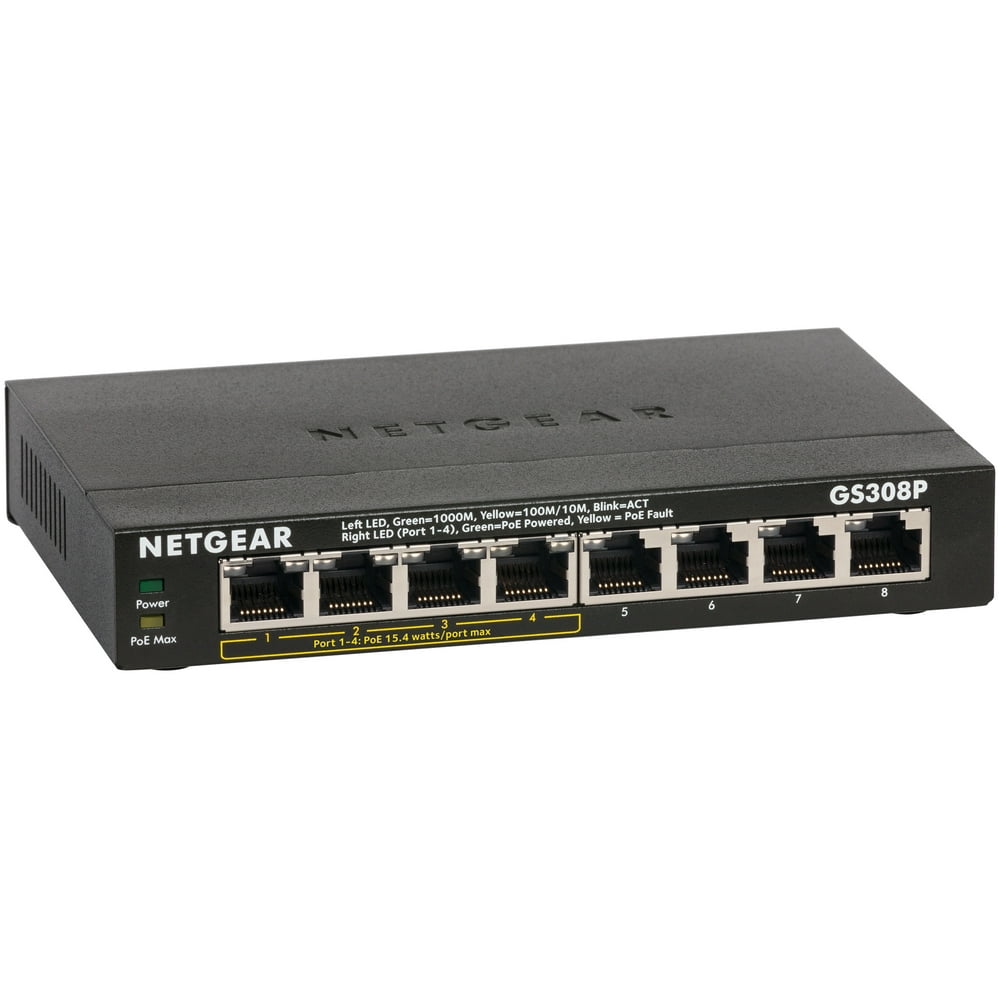 NETGEAR 8Port Gigabit Unmanaged POE Switch, Black Walmart