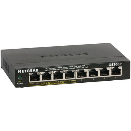 UPC: 0606449110272 | NETGEAR 8-Port Gigabit Ethernet Unmanaged POE Switch  Black