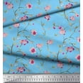 thumbnail image 3 of Soimoi Rayon Fabric Leaves & Lily Floral Print Sewing Fabric Yard 42 Inch Wide, 3 of 3