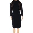 thumbnail image 2 of I.N.C Robe Moulante à Manches Illusion pour Femmes, Noir, Moyen, 2 of 3