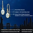 thumbnail image 2 of Gem Stone King 14K Yellow Gold Sky Blue Aquamarine Earrings for Women | 1.00 Cttw | Gemstone March Birthstone | Oval 6X4MM, 2 of 6
