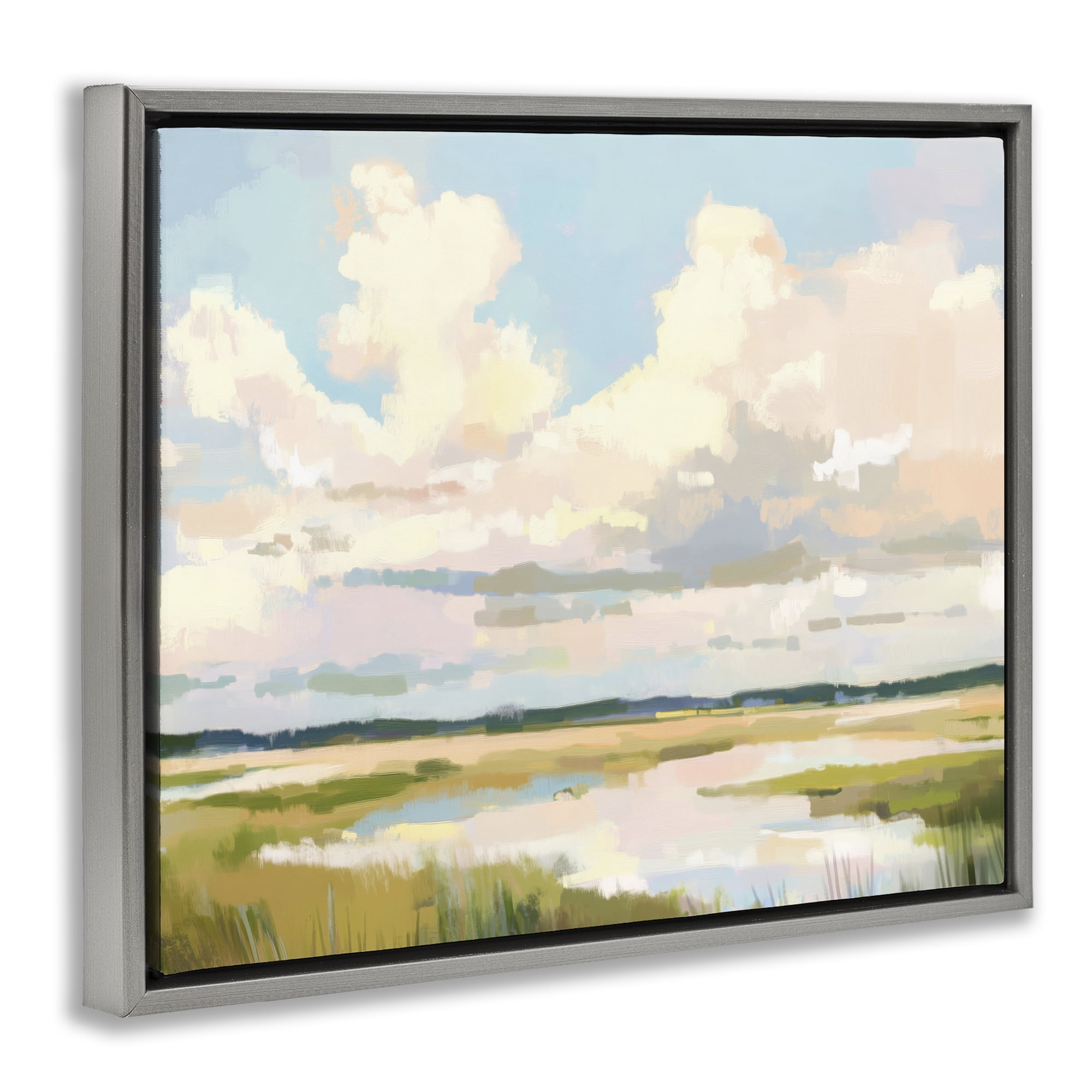 Stupell Industries Lowcountry Marsh at Dawn Gray Framed Floater Canvas Wall Art, design by LSR Design Studio