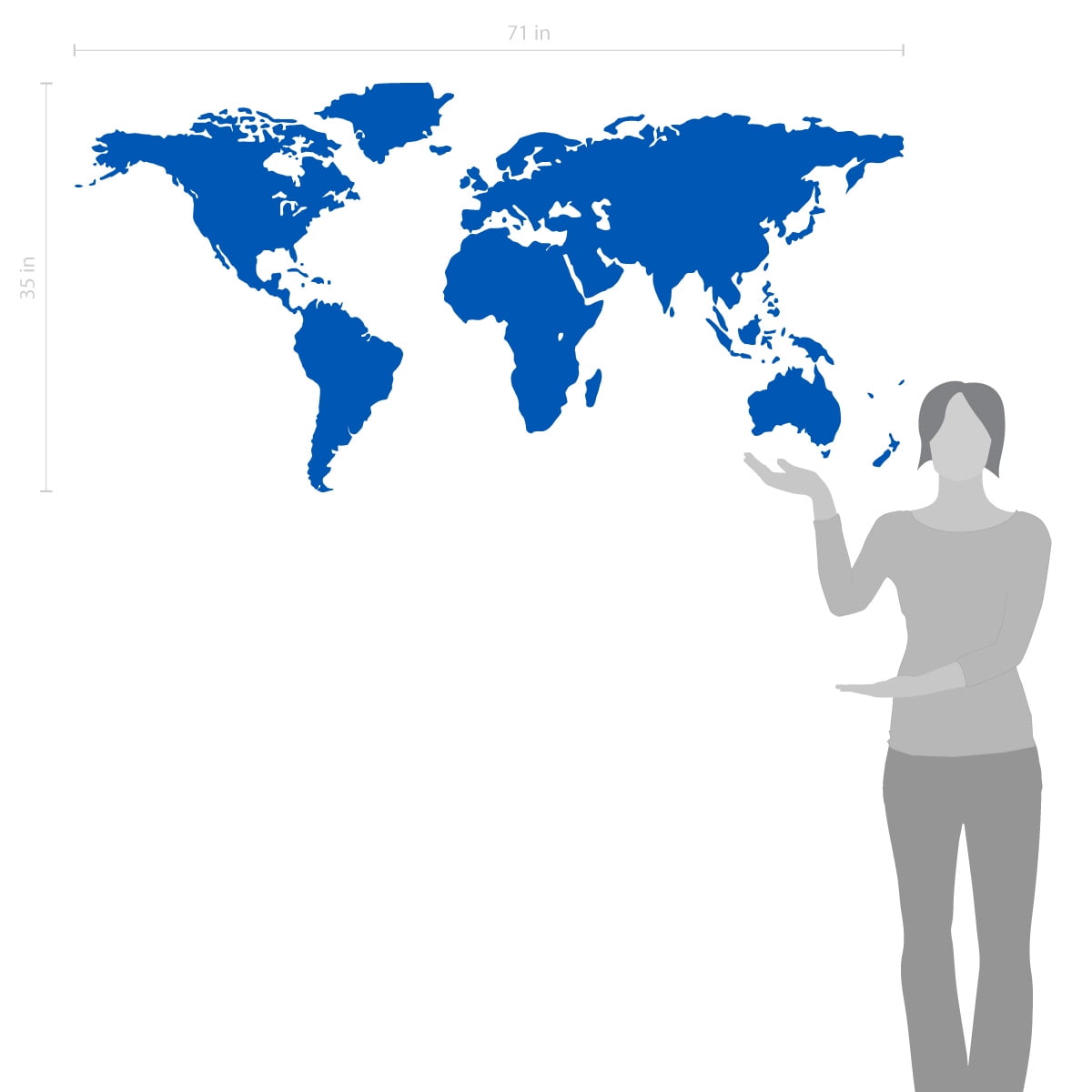 World Map Wall Art Earth Atlas Decal Sticker