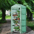 thumbnail image 4 of HomGarden 4-Tier Weatherproof Mini Greenhouse,Portable Indoor Outdoor Reinforced PE Cover,Green, 4 of 11