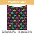 thumbnail image 2 of Halloween Blanket,Pumpkin Bats Throw Blanket for Couch Sofa Bed Office Camping,Soft Warm Fuzzy Cozy Checkered Blanket,Halloween Decor,28*39Inch, 2 of 7