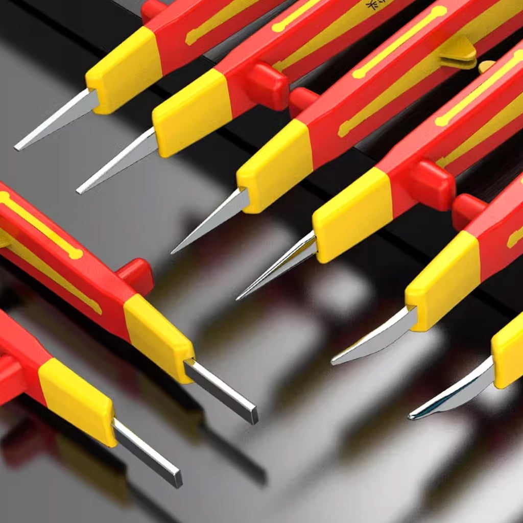 Multifunction Insulated Tweezers Suitable for Various Environment Prevent Accidental Electric Shock Gripping Large Items