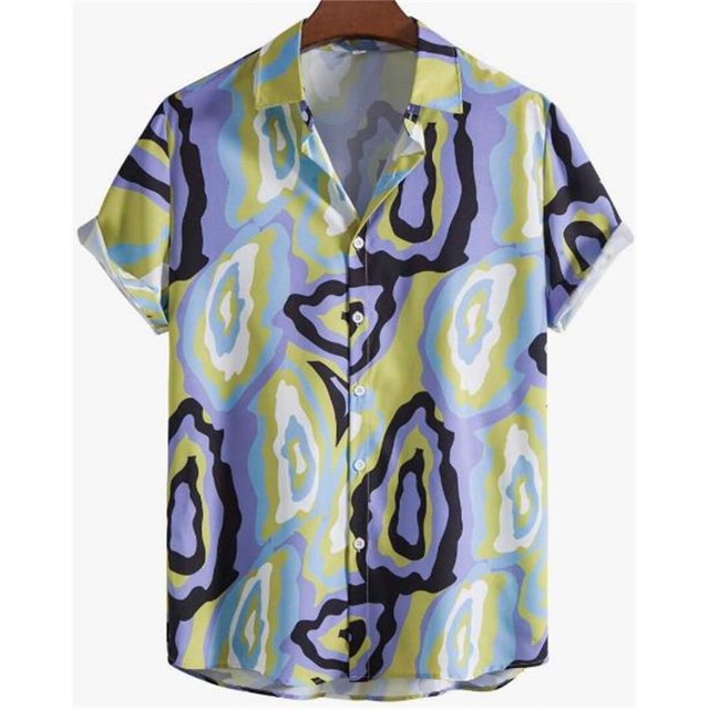 Chemise de Plage Décontractée à Manches Courtes Hawaïenne pour Hommes Été