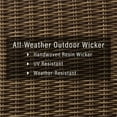 thumbnail image 4 of Afuera Living Wicker / Rattan & Fabric Patio Loveseat in Weathered Brown/Gray, 4 of 5