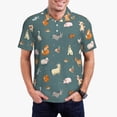thumbnail image 5 of Yiaed Farm AnimalPrint Men's Short Sleeve Polo Shirt,Golf Polo for Men Three-Button Golf Shirt Athletic Casual Collared T-Shirt- 3X-Large, 5 of 7