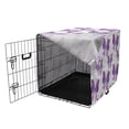 thumbnail image 3 of Butterfly Dog Crate Cover, Surreal Star Patterned Background with Polygonal Butterflies Modern, Easy to Use Pet Kennel Cover for Dogs, 35" x 23" x 27", Purple Pale Blue White, by Ambesonne, 3 of 6