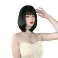 thumbnail image 4 of Peluca de mujer de pelo corto estilo coreano con flequillo al aire, peluca de cara esponjosa y cabeza bobo, 4 of 4