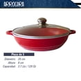 thumbnail image 3 of Batería de Cocina RD Royal Cook Roja Granito/tapa cristal 10 piezas, 3 of 5