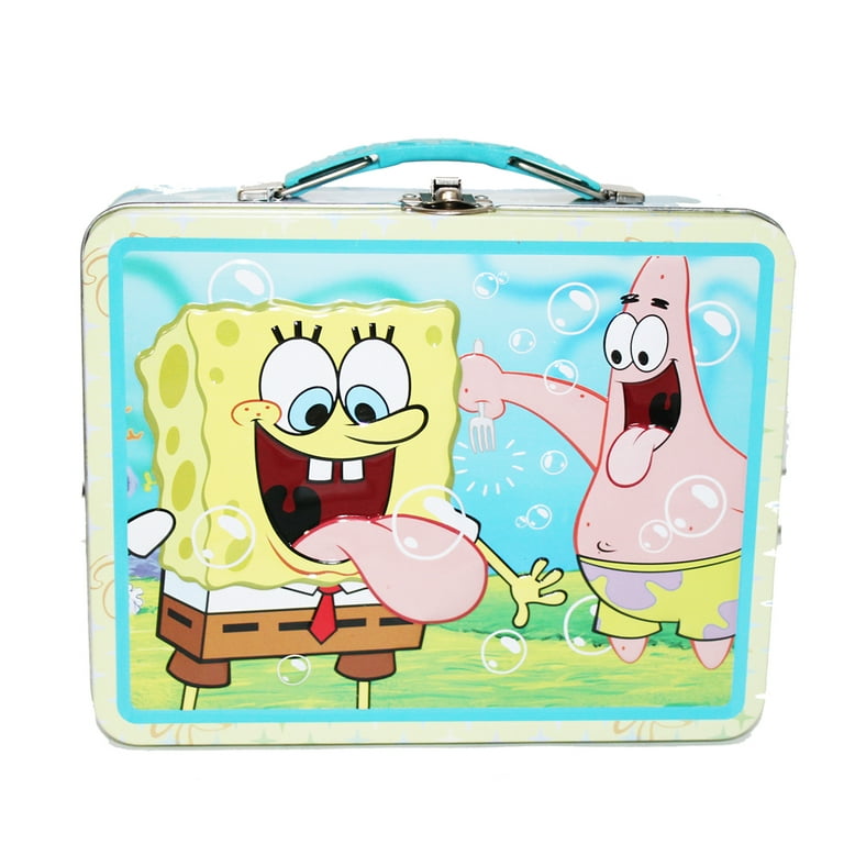 2008 SpongeBob Carry- All Zipper Lunch Box Tin USED – Fandoms Treasure