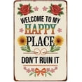 cpengpj Aluminum Floral Print Metal Tin Sign, Rust Proof Fade Resistant ...