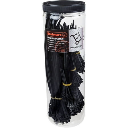 - Stalwart 650-Piece Assorted Nylon Cable Ties in Canister