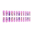 thumbnail image 5 of Press on Nails Medium Long Rhinestone Fake Nails Bling Glossy 3D False Nail Tips Artificial Nails Finger Manicure for Women and Girls-24pcs, 5 of 5