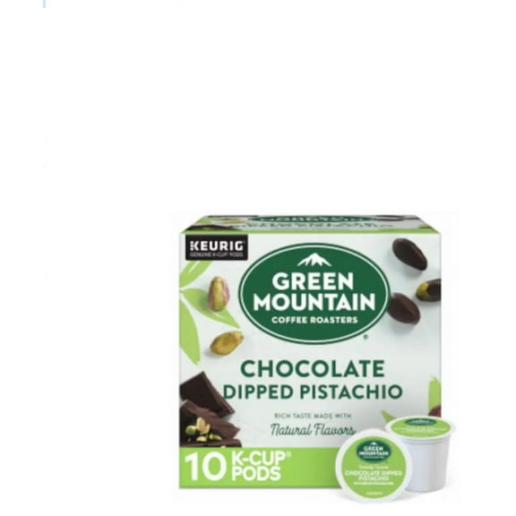 Green Mountain Coffee Roasters Chocolate Dipped Pistachio Flavored Coffee, Single Serve Keurig K-Cup Pods, 10 Count