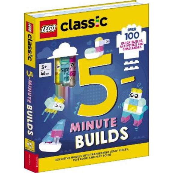 LEGO® Classic: 5-Minute Builds (with clear LEGO pieces, fold-out play scene and ove (Hardcover)
