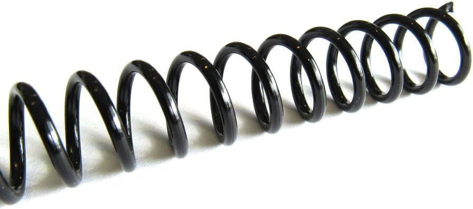 COIL10-BK - TruBind Binding Spines - Plastic Spiral Coils - 10mm (3/8 inch) x 12in - 4 to 1 Pitch - Black - 100/Bx