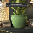thumbnail image 5 of Red Lantern Large 20" Celadon Porcelain Fishbowl Planter, 5 of 6