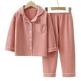 thumbnail image 4 of Hessimy Toddler Baby Boy Clothes Fall Winter Outfit Patchwork Long Sleeve Sweatshirt Tops Stretch Pants Playwear Set Toddler Pajamas Sleepwear Baby Long Outfit (Pink,7-8 Years), 4 of 4