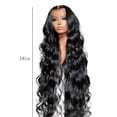 thumbnail image 3 of LHWEN Lace Front Wigs Human Hair 18 Inch Lace Front Wigs Pre Plucked With Baby Hair 180% Density Glueless Human Hair Wigs For Black Women Transparent Lace Frontal Wigs Natural Black, 3 of 7