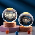 thumbnail image 4 of Happyhaves Calming Stellar Spheres The Galaxy, Saturn and The Moon, 3D Solar System Crystal Ball Night Light, 2.35/3.15 Inch Happy Haves Lamps 7 Color Changing for Bedroom Living Room Decor, 4 of 7