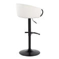 thumbnail image 6 of Claire Adjustable Bar Stool, Black Bar Stools, Bar Chairs, Swivel Bar Stools, Bar Stools Set of 2, Bar Height Stools Black, Gold Bar Stools (Black Metal, Cream Velvet), 6 of 6