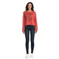 thumbnail image 2 of Lift Your Voice and Sing Women's Juniors Crewneck Sweatshirt with Long Sleeves, Sizes XS-3XL, 2 of 5