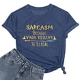 thumbnail image 3 of WEIWEN Halloween Shirts for Woman Sarcasm Because Vada Kedavr is Illegal Crewneck Short Sleeve Tee Tshirts Cute 2026 Going Out Tops Navy, XL, 3 of 3