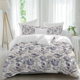 thumbnail image 2 of Vintage Coastal Bedding 3 Piece Duvet Cover Set Twin Size, Blue Grey Starfish Shell Conch Soft Microfiber Comforter Cover with Zipper Closure & Pillowcases, Wrinkle & FadeResistant Quilt Cover, 2 of 9