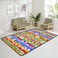 thumbnail image 4 of Crawling Indoor Carpet Play Mat Colorful Strip Musical Note for Living Room Bedroom Educational Nursery Floor Mat Area Rugs 72x48in, 4 of 6