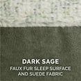 thumbnail image 5 of FurHaven Pet Products Two-Tone Faux Fur & Suede Memory Top Deluxe Chaise Lounge Pet Bed for Dogs & Cats - Dark Sage, Large, 5 of 13