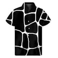 thumbnail image 2 of Camisas hawaianas con estampado 3D de jirafa en blanco y negro para hombre, camisas playeras de manga corta de talla grande, blusas divertidas de fiesta con jirafa, 2 of 5